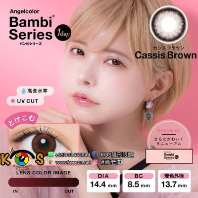 AngelColor Bambi Series 1day Cassis Brown エンジェルカラーバンビワンデー カシスブラウン AngelColor Bambi Series 1day Cassis Brown エンジェルカラーバンビワンデー カシスブラウン